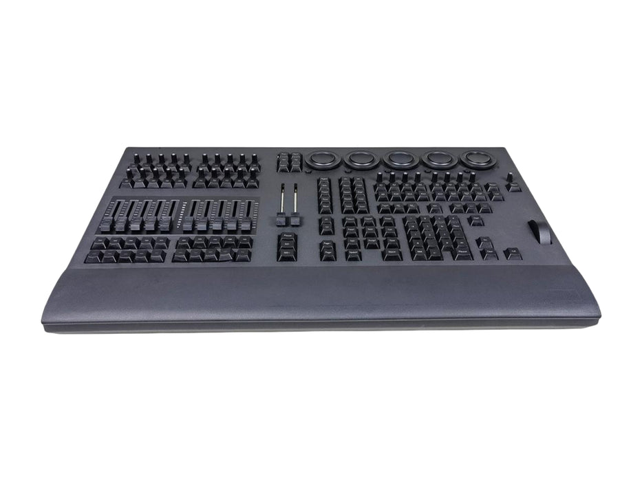 IMRELAX MA3 Command Wing for DMX Lighting Control 29 RGB Backlit Encoders 3 DMX Inputs/Outputs, 4096 Channel Support 10 Motorized Faders MIDI & Timecode Support USB Connectivity Flight Case Included