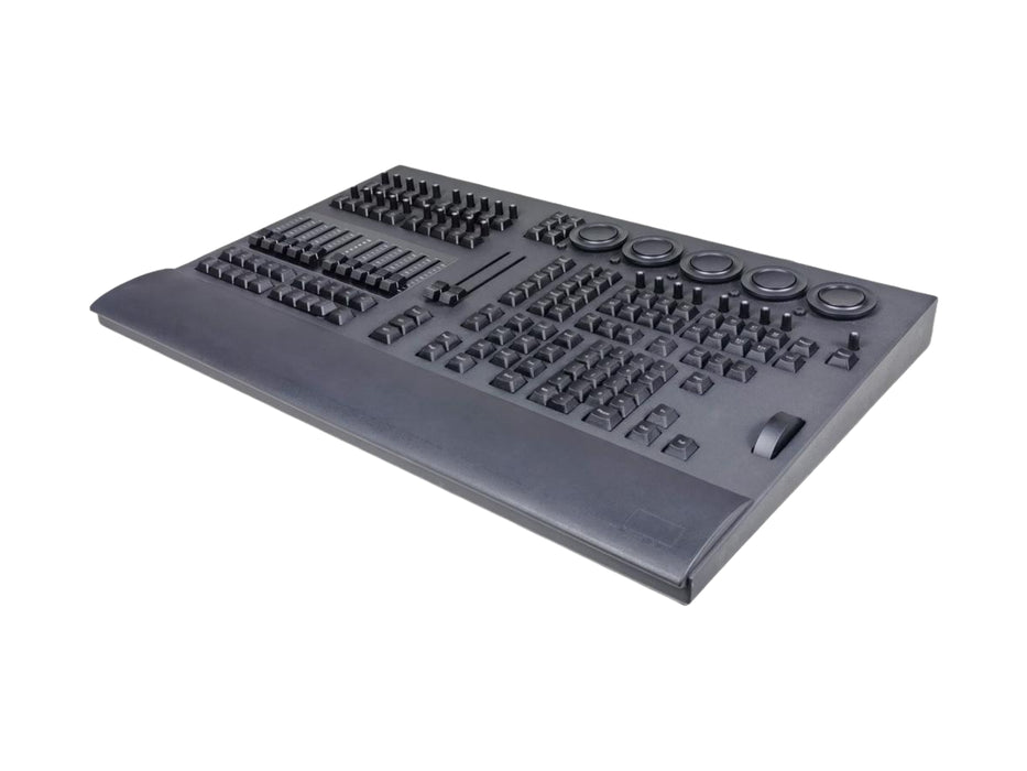 IMRELAX MA3 Command Wing for DMX Lighting Control 29 RGB Backlit Encoders 3 DMX Inputs/Outputs, 4096 Channel Support 10 Motorized Faders MIDI & Timecode Support USB Connectivity Flight Case Included