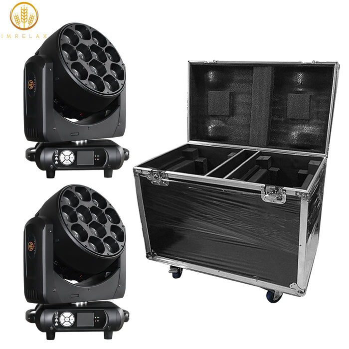 IMRELAX 12x40W RGBW 4in1 LED Zoom Beam Wash Lumière principale mobile pour scène moyenne/grande
