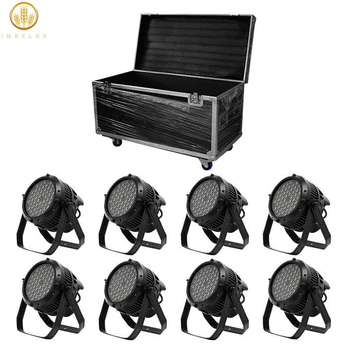 IMRELAX Waterproof 54x3W RGBW 4 in 1 LED Par Wash Light LED Stage Light High Brightness IP68 DMX DJ Wash Light for Outdoor