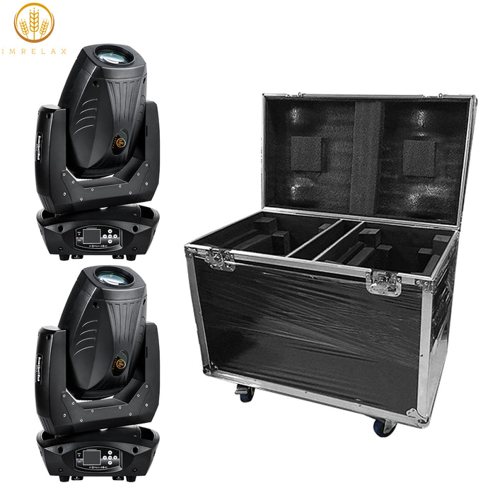 IMRELAX 200W LED Beam Spot Wash Zoom Moving Head Light - DMX Stage Light, DJ Light, Disco & Party Lighting Fixture for Events