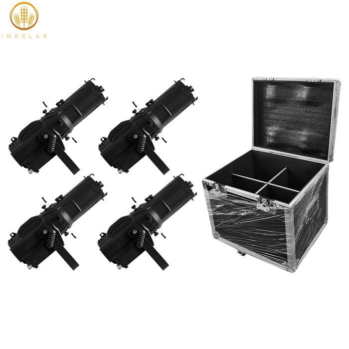 IMRELAX 60W COB LED Perfil Elipsoidal Spotlight Manual Zoom 3200K Warm White Lighting para TV Station Theatre Flim Production
