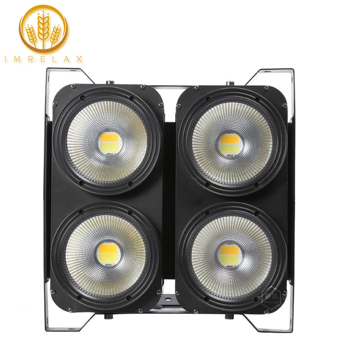 IMRELAX 4x100W Warm & Cold White COB LED Blinder Wash Par Light High Bright Studio Lighting Audience Light