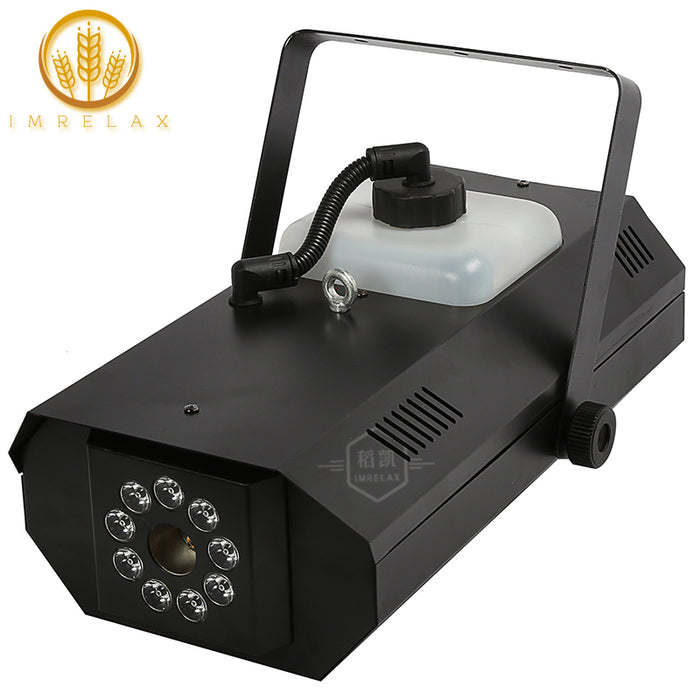 Máquina de niebla de escenario IMRELAX de 1200 W con máquina de humo LED RGB 3 en 1, efecto de escenario de Control DMX para Halloween