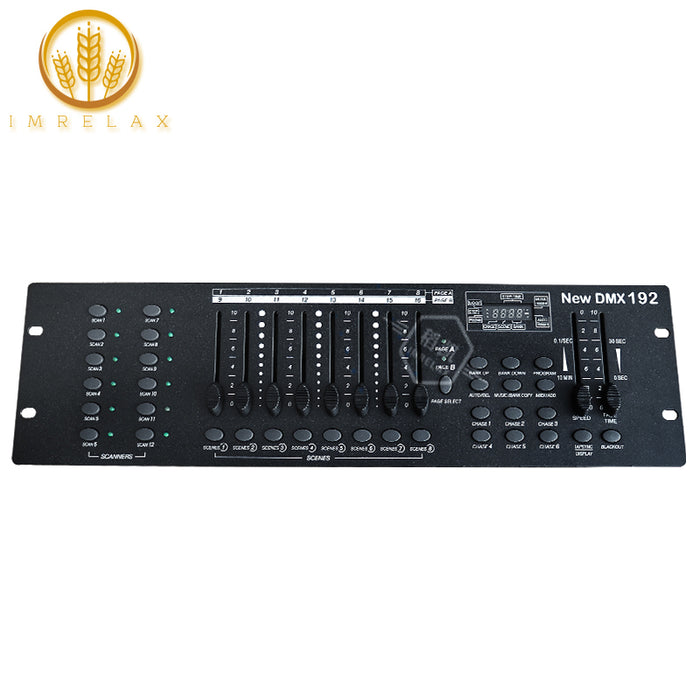 IMRELAX DMX ライト コントローラー 192 チャンネル 舞台照明の初心者/専門家向けの DJ 照明コンソール