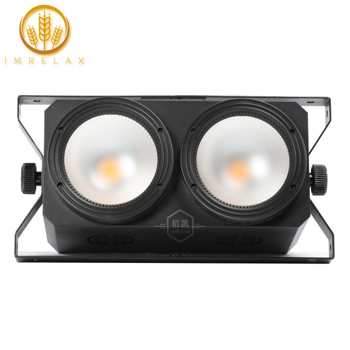 IMRELAX 2x100 W LED COB Par Light Cold & Warm White Spotlight Wash Blinder Audience Blinder