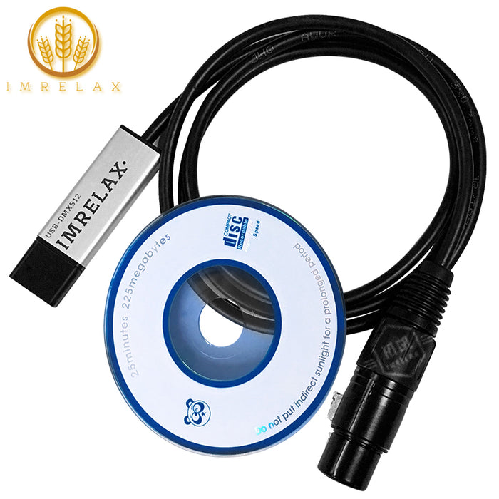 IMRELAX USB DMX-кабель 3-контактный разъем USB «папа» на разъем XLR «мама» USB на DMX512 Интерфейсный адаптер/донгл/контроллер для преобразования сигнала сценического освещения