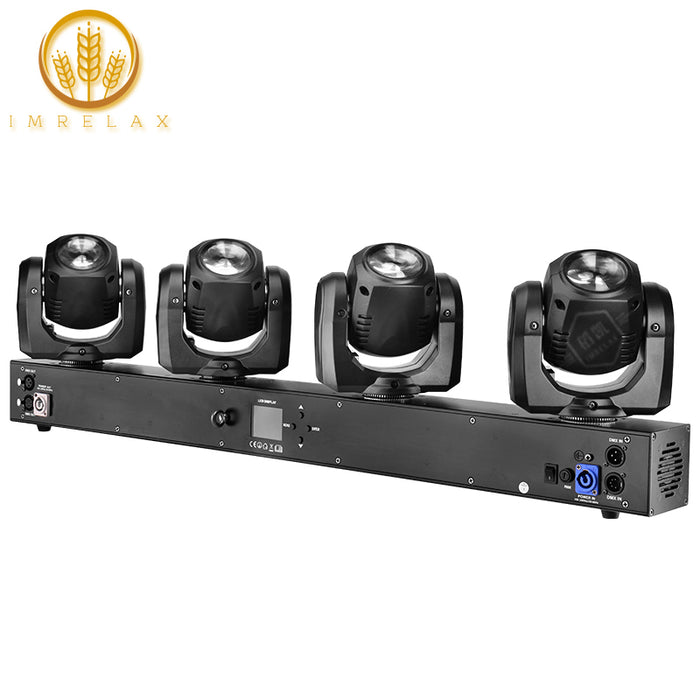 IMRELAX 4x32W RGBW 4in1 LED Stage Lights Single Control DJ Moving Head Lights