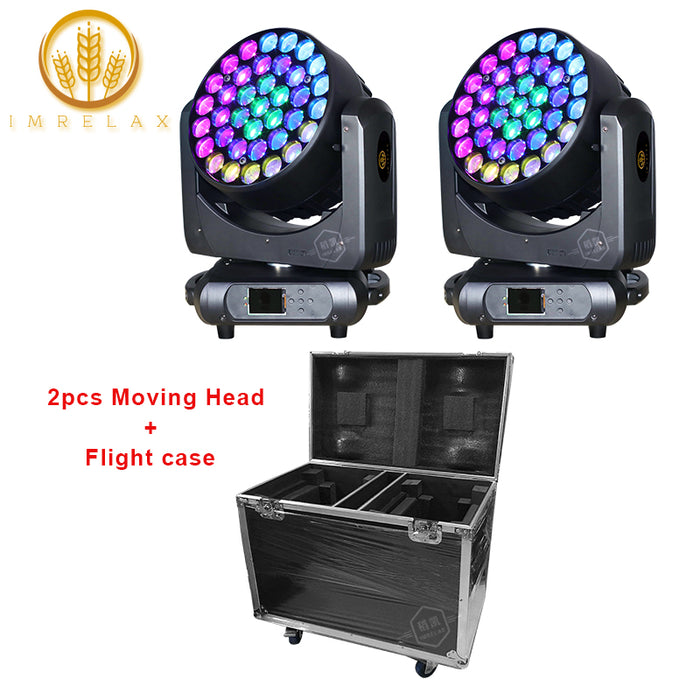 Cabeça móvel IMRELAX LED 37x15W RGBW Wash Zoom para palco médio/grande