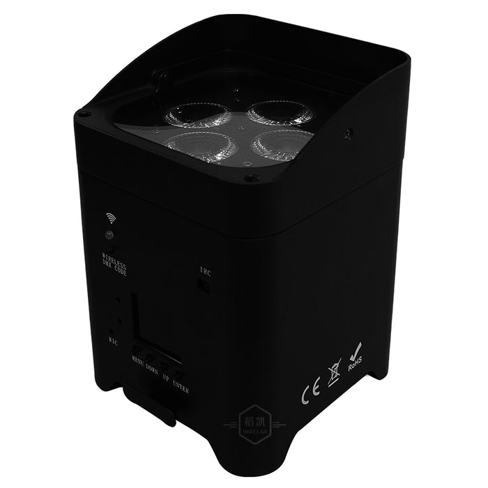 IMRELAX 무선 LED 4x18W RGBWA + WiFi/원격 컨트롤러로 제어되는 UV 웨딩 스테이지 워시 라이트