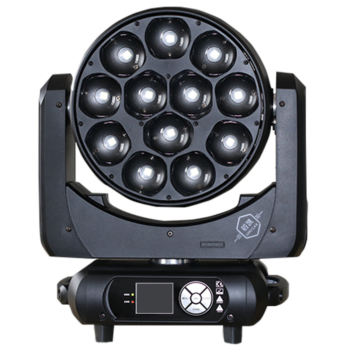 IMRELAX 12x40W RGBW 4in1 LED Zoom Beam Wash Moving Head Light for Medium/Large Stage