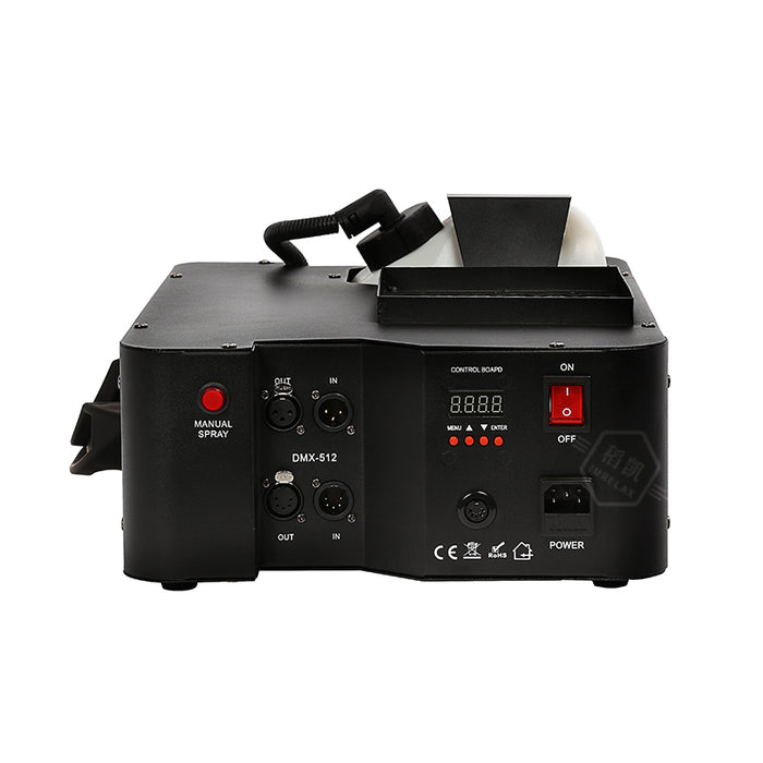 IMRELAX 1500W Máquina de niebla RGB 3 en 1 LED Fabricante de humo Pyro Vertical DMX Fogger de efecto de escenario a base de aceite