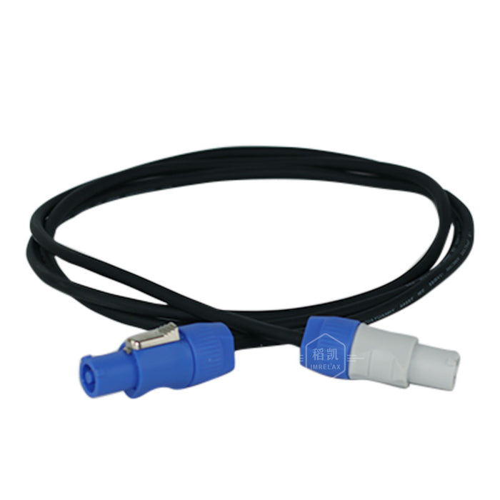 IMRELAX PowerCon Power Extension Cable for Stage Lights 6.6ft Power-Through Jumper Cable Power Connector Blue in to Gray Out