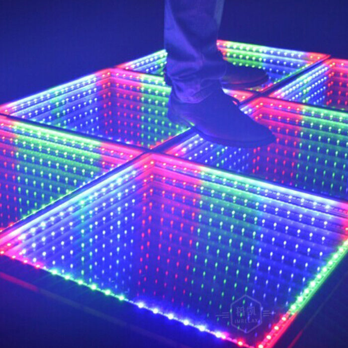 IMRELAX Dance Floor Light Up Stage Effect Light 3D Time Tunnel RGB LED Light