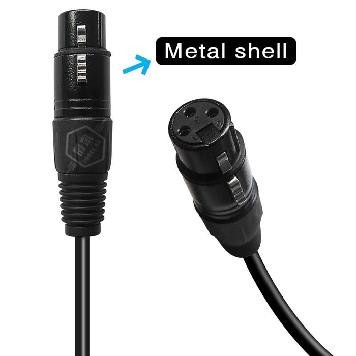 IMRELAX 10er-Pack 3,25 ft / 1000 mm DMX-Kabel Bühnenlichtkabel 3-poliger Signal-XLR-Stecker auf Buchse für Moving Head Light Par Light Spotlight DMX-Eingang und -Ausgang