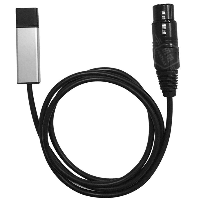 IMRELAX USB DMX ケーブル 3 ピン USB オス - XLR メス USB - DMX512 インターフェイス アダプター/ドングル/コントローラー ステージ ライトの信号変換用