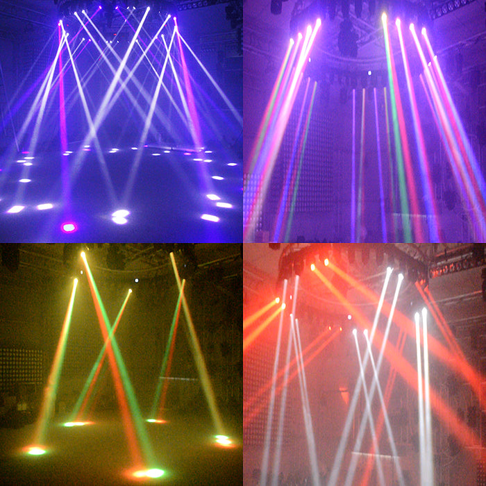 IMRELAX 4x32W RGBW 4in1 LED Stage Lights Single Control DJ Moving Head Lights Disco Moving Lights for Bar Nightclub