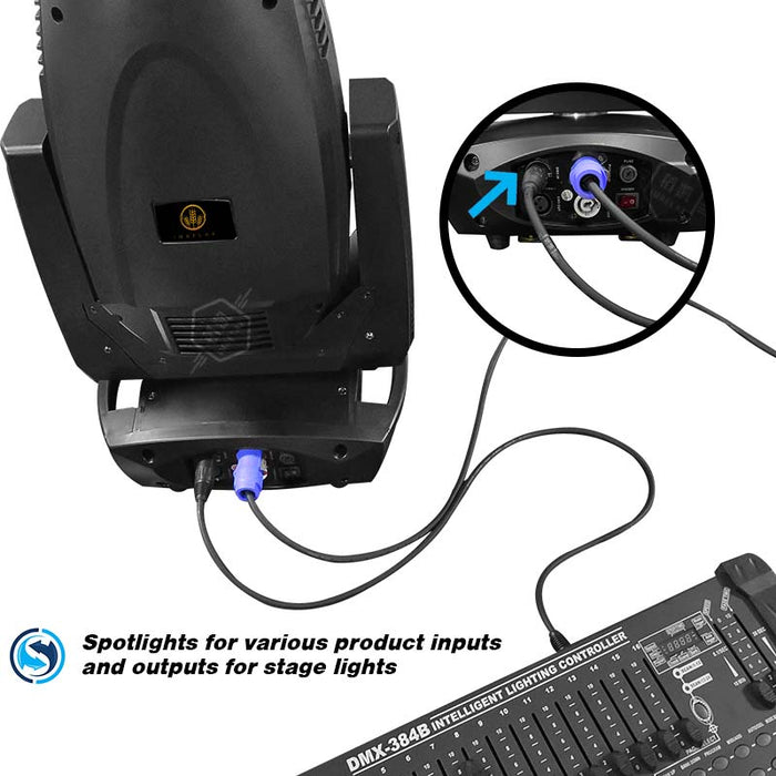 IMRELAX 10-Pack 3.25ft / 1000mm Cavi DMX Cavi per luci da palco Segnale XLR a 3 pin Connessione maschio-femmina per luce a testa mobile Par Light Spotlight Ingresso e uscita DMX