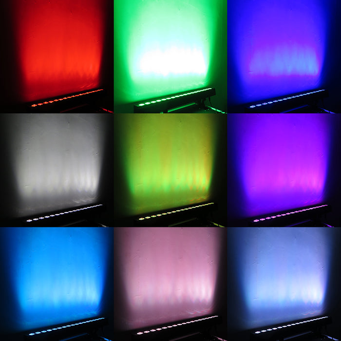 IMRELAX 18x12W RGBWA+UV 6 em 1 LED Barra de luz de palco Luz de parede com 1 metro de comprimento