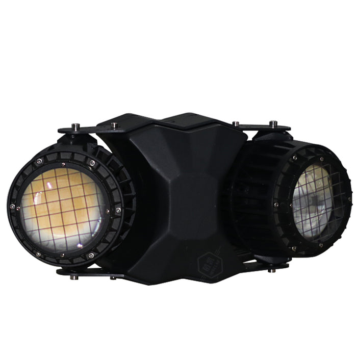 IMRELAX 屋外 2x150W COB LED オーディエンス ブラインダー ライト ウォーム & コールド ホワイト IP68 ウォッシュ ライト スポットライト