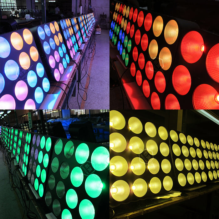 IMRELAX 16 x 30 W Matrix Wash / Blinder Fixture RGB Uplight DJ Cob Luz de Palco Par DMX Iluminação LED para Casamento