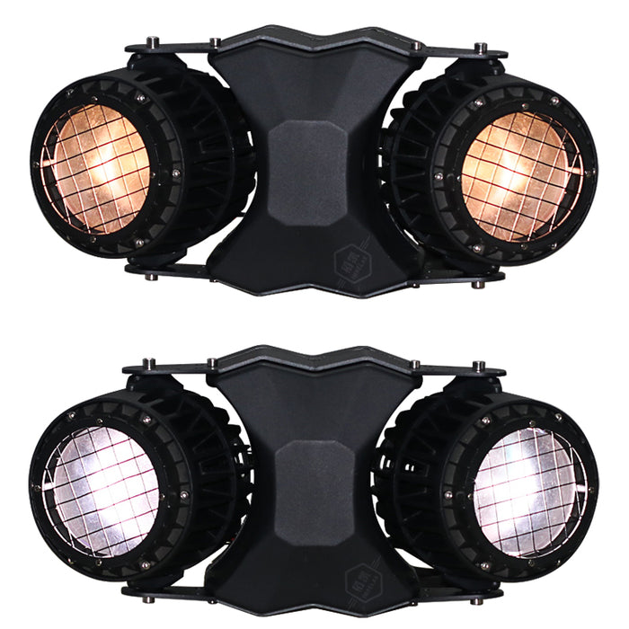 IMRELAX Outdoor 2x150W COB LED Audience Blinder Light Blanc chaud et froid IP68 Wash Light Projecteur