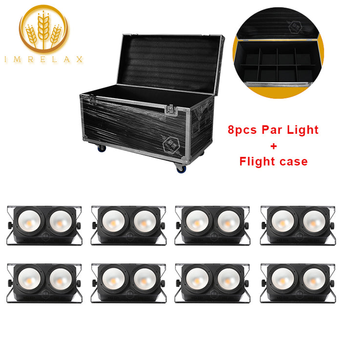 IMRELAX 2x100W LED COB Par Light Blanc froid et chaud Spot Wash Audience Blinder
