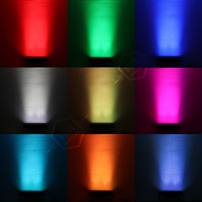 IMRELAX 방수 48x8W RGBW LED 워시 라이트 스포트라이트 조명 투광 조명 야외 워시 고정 장치