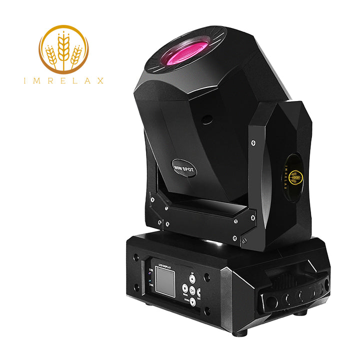 IMRELAX 90W LED Spot Mini Moving Head Light Fixture 14 Gobos 8 Colors DJ Light Sound Activated Auto Run Spotlight for Small Stage Gigs Bar Club Parties Birthday Disco